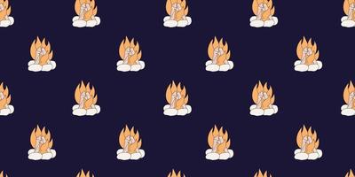 Vector flat hand drawn seamless pattern