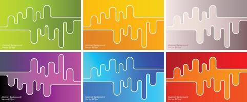 Six abstract design backgrounds vector