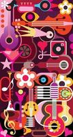 Abstract Music Background vector