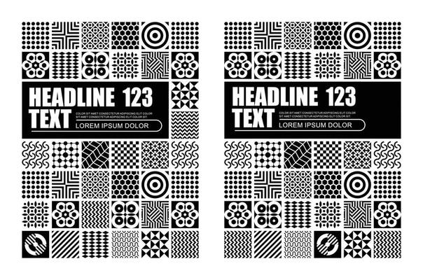 Black and White Abstract Pattern Template Design