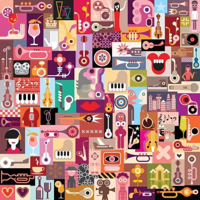 Graphic design collage