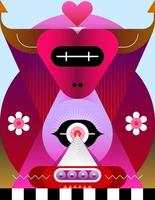 Taurus Zodiac Sign vector illustration