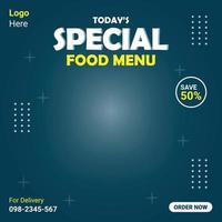 Burger social media post template, food post template, food discount post vector