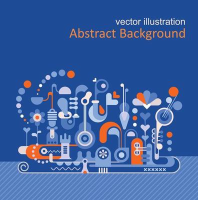 Blue Abstract Vector Design