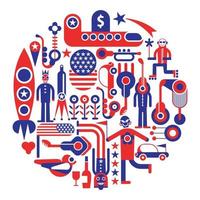 American Holiday vector illustration