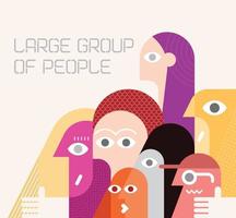 Large group of people illustration vector