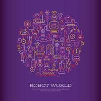 diseño de vector de mundo de robot