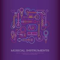 diseño de instrumentos musicales vector