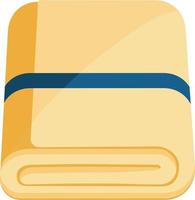 yellow folded towels vector illustration