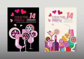 Cocktail Party Posters vector