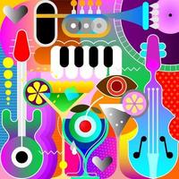 Musical Background Design vector