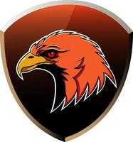 logotipo de mascota de cabeza de águila desain vector