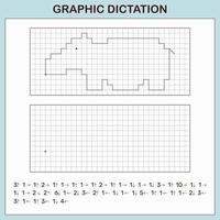 Graphic dictation. Educational games for kids. vector