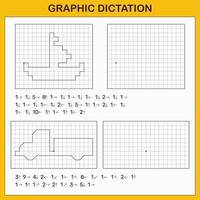 Graphic dictation. Educational games for kids. vector