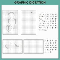 dictado gráfico. juegos educativos para niños. vector