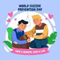 concepto del día mundial de la prevención del suicidio vector