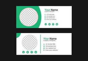 Simple Modern Email Signature Design Template Free Vector Art