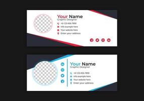 Simple Modern Email Signature Design Template Free Vector Art