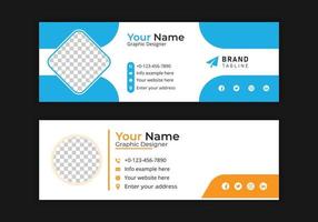 simple modern email signature design template free vector art