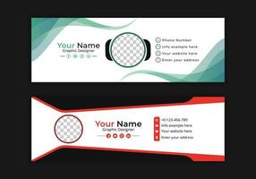 simple modern email signature design template free vector art