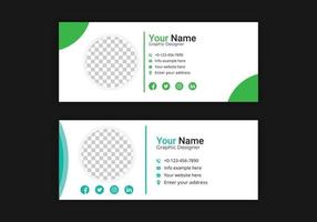 simple modern email signature design template free vector art