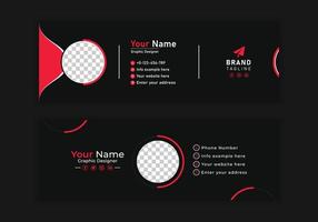 simple modern email signature design template free vector art