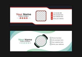 simple modern email signature design template free vector art