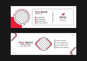 simple modern email signature design template free vector art