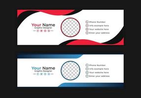 simple modern email signature design template free vector art