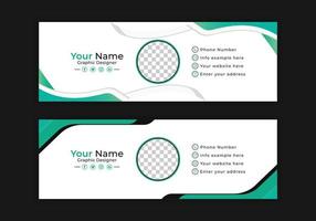 simple modern email signature design template free vector art