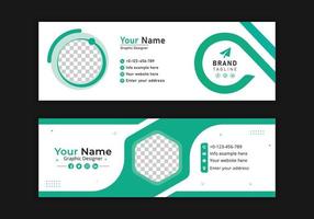 simple modern email signature design template free vector art