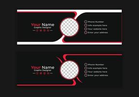 simple modern email signature design template free vector art