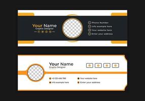 simple modern email signature design template free vector art