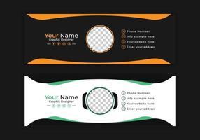 simple modern email signature design template free vector art