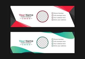 simple modern email signature design template free vector art