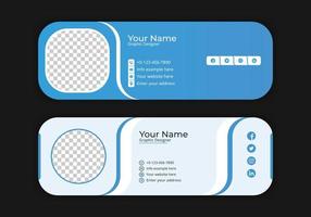 simple modern email signature design template free vector art