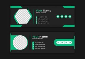 simple modern email signature design template free vector art