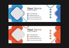 simple modern email signature design template free vector art