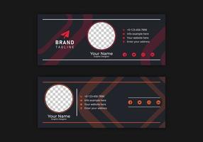 simple modern email signature design template free vector art