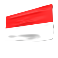 3d renderizado bandera indonesia png