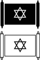 jewish torah icon on white background. holy scriptures scroll sign. rosh hashanah and scroll symbol. torah icon. flat style. vector