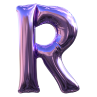 letras e números do balão 3d png