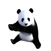 divertido, panda, 3d, ilustración png