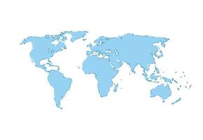 World map line composition concept minimal design of global business. Vector Illustration