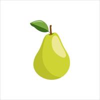 The green flat pear vector