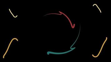 gráficos de movimento circulares e triangulares perfeitos para filmagens ou vídeos de introdução video