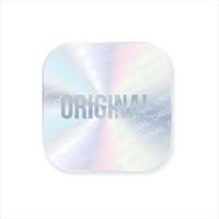 Hologram stickers or labels with holographic texture original product vector