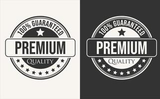 Premium quality retro vintage black and white badge vector