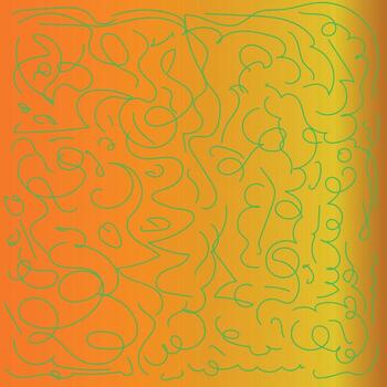 Abstract orange background with simple green lines. Gradient. Vector. vector