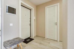 door in modern entrance hall of corridor in apartments photo